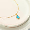 December Birthstone / Tanzanite Crystal Charm Necklace