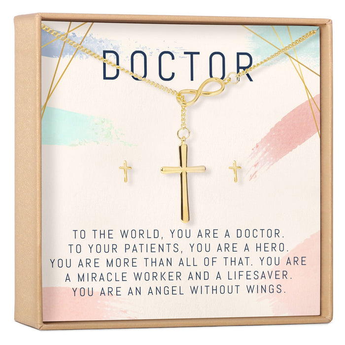 Doctor Cross Earring and Necklace  Jewelry Set