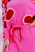 Brianna Cannon Doily Hearts Flare Sweatpants
