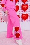 Brianna Cannon Doily Hearts Flare Sweatpants
