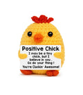 Positive Chick Yellow Crochet Figurine