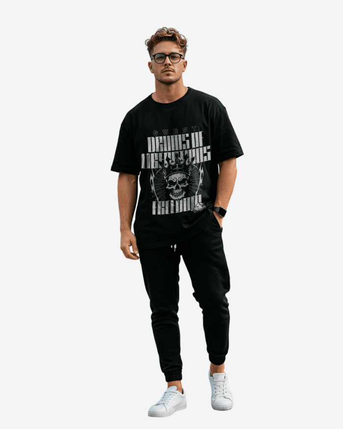 G West Drums Of Liberations Oversized T-Shirt Mens