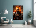 Warrior Glass Wall Art || Designer Collection