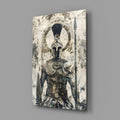Armored Spartan Compass Glass Wall Art