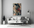 Grunge Gladiator Gold Armor Glass Wall Art