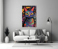 Night Cat Glass Wall Art || Designer Collection