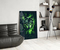 Emerald Forest Splash Wolf Glass Wall Art