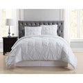 Truly Soft Pleated King Comforter Set - White