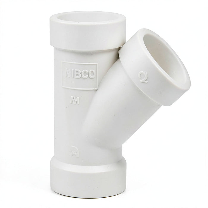 NIBCO 4 in. X 4 in. X 2 in. PVC DWV 45-Degree All Hub Wye