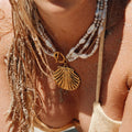 AQUA PEARL SHELL NECKLACE