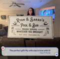 Personalized Rustic Pool Sign