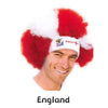 England World Cup Soccer Afro Wig 25-Count Case Pack – Official FIFA