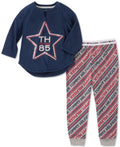 Tommy Hilfiger Girls 2-Pc. Plaid Pajama Set