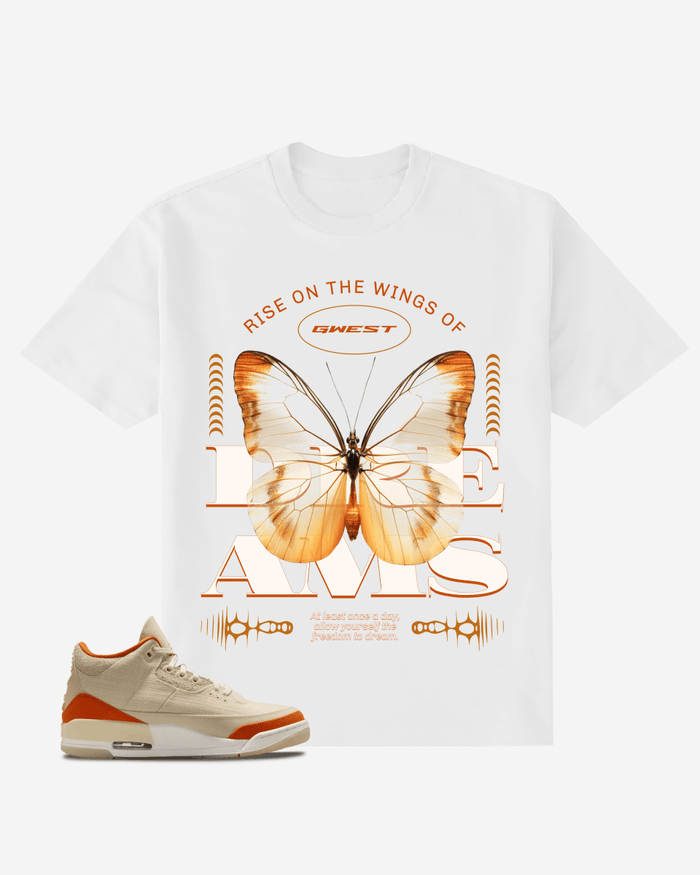 G West Elegant Butterfly Dream Oversized T-Shirt Mens