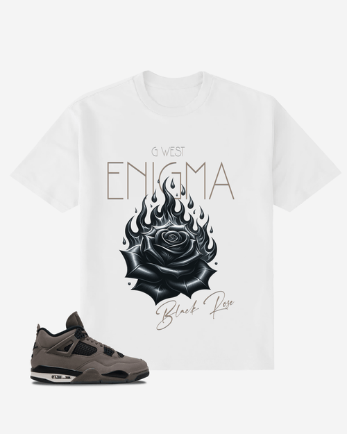 G West Enigma Black Rose Oversized T-Shirt Mens