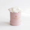 Essence Light Pink Suede Box | White Roses