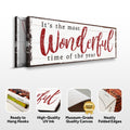 It's The Most Wonderful Time Of The Year Christmas Sign VI