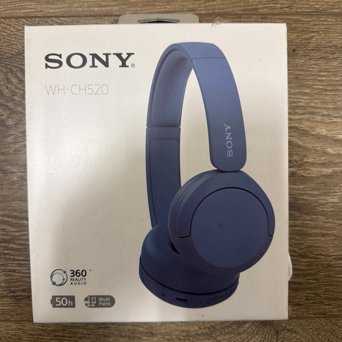 Sony WH-CH520 Wireless On-Ear Bluetooth Headphones with Microphone, Blue