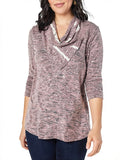 Style & Co Petite Cowl-Neck Top, Size PXL