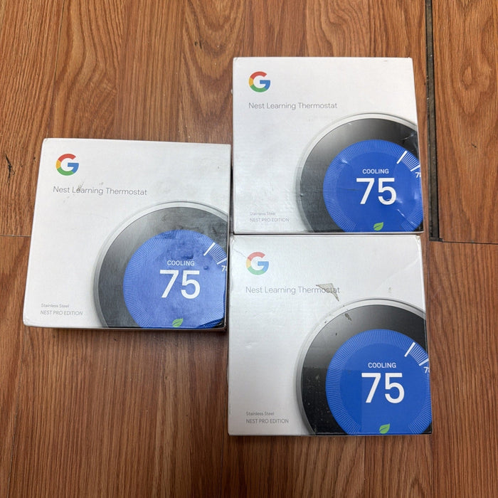 Set Of 3 Nest 3rd Generation Programmable Thermostat T3008US - For Parts