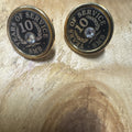 Years of Service Employee Award Pins, Set of 8 (10/20/45 Year, Gold Tone)