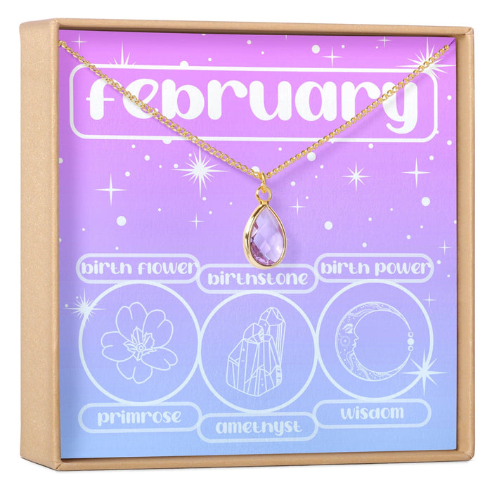 February Birthday Gemstone Necklace