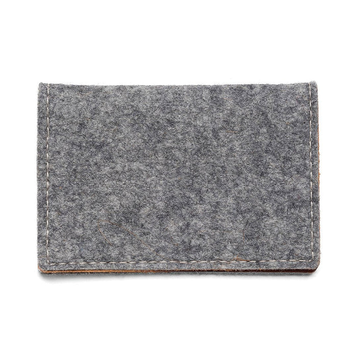 Felt and Leather Bifold Wallet