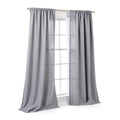 No. 918 1-Panel Lourdes Crushed Sheer Window Curtain, Grey, 59X84