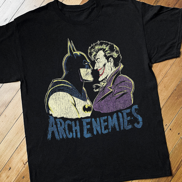 89 Batman And Joker Archenemies Black T-Shirt
