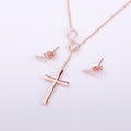 First Communion Cross Earring and Necklace  Jewelry Set