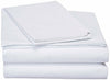 DaDa Bedding White Cotton Fitted and Flat Sheet Set