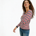 Tommy Hilfiger Womens Blue Striped Long Sleeve Top, Size XL