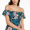 Tommy Hilfiger Womens Tankini Tops Floral Off-Shoulder Tankini, Size XS