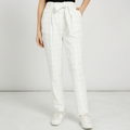 Bar III Belted Windowpane Slim Straight-Leg Pants,Size 14