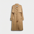 Coach Lightweight Overcoat With Signature Lining, Size Medium