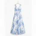 Trixxi Juniors Sequined Floral-Print Gown, Size 1