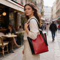 Calvin Klein Black Pink Two Tone Leather Karsyn Tote Bag