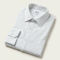 Bar III Mens Dot Print Button Down Dress Shirt, White, Size Large