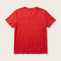 I.n.c. Mens Burnout Palm V-Neck T-Shirt, Size 3XL/Red