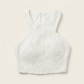 B Darlin Juniors Lace Floral-Print Top Only, Size 1-2