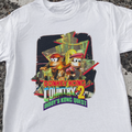 95 'Diddys Kong Quest' Crocodile Vintage Washed White Tee
