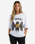 G West Womens 3 Pigeon Oversized Tee
