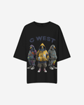 G West Womens 3 Pigeon Oversized Tee