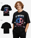 G West AMERICAN FLAG Oversized T-Shirt Mens