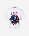 G West AMERICAN FLAG Oversized T-Shirt Mens
