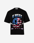 G West AMERICAN FLAG Oversized T-Shirt Mens