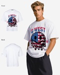 G West AMERICAN FLAG Oversized T-Shirt Mens