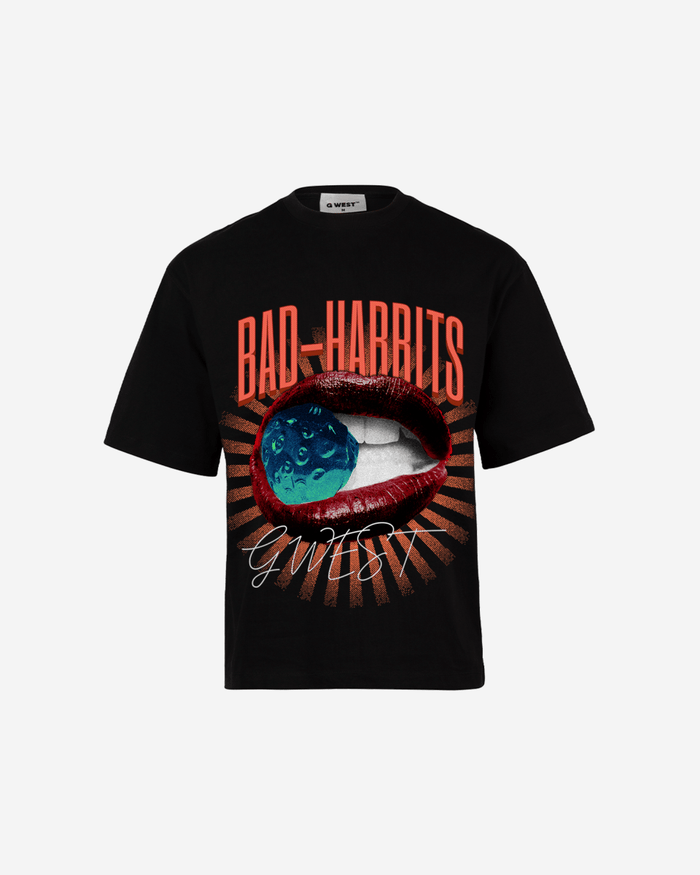 G WEST BAD HABBITS OVERSIZED T-Shirt Mens