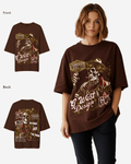 G West Womens Being Enlightened Acid Wash Premium Oversized Tee