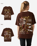 G West Womens Being Enlightened Acid Wash Premium Oversized Tee